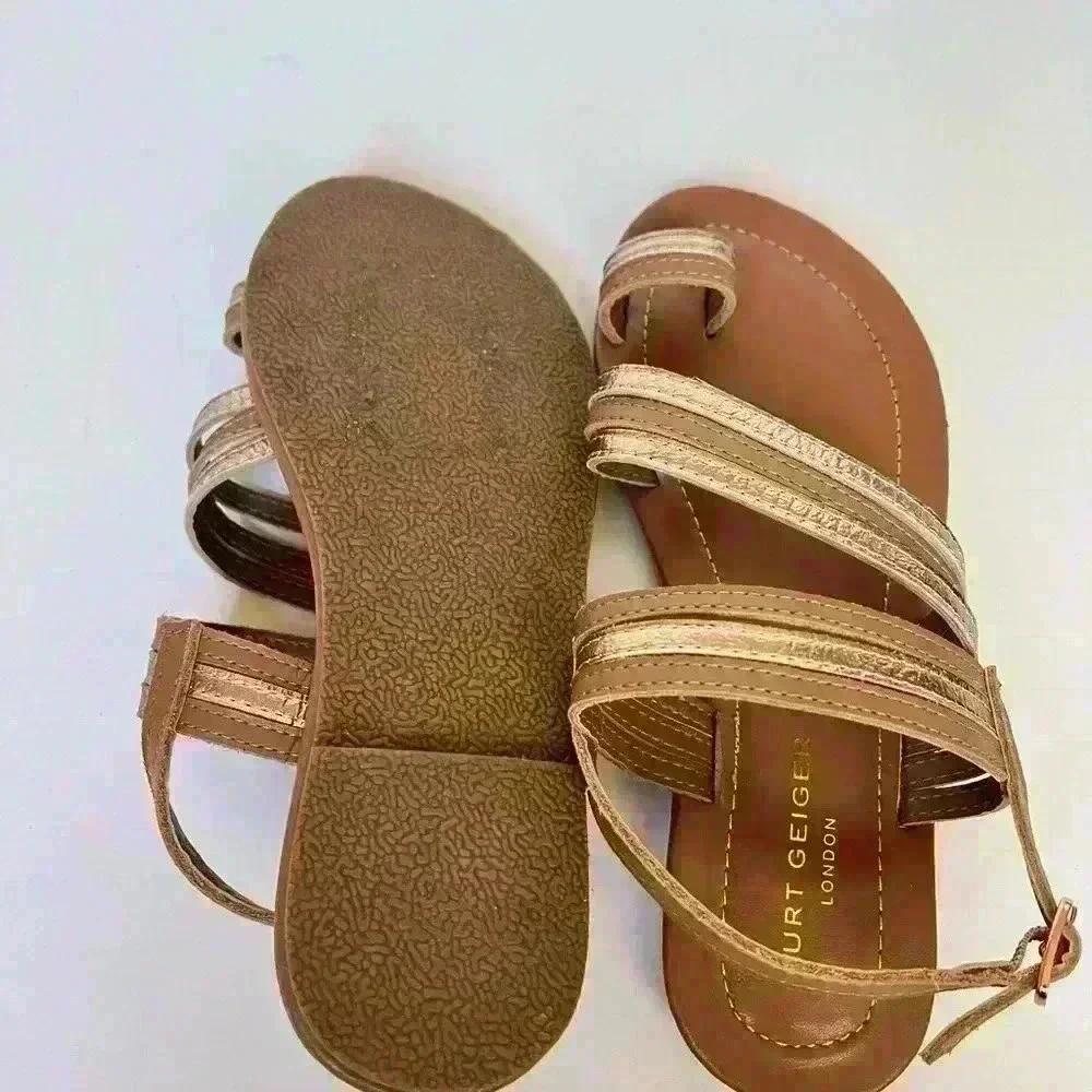 NEW! Kurt Geiger London Leather Mini Deliah Sandals